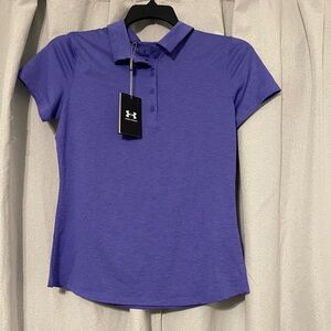 Under Armour Women's Purple Golf Polo Shirt Size Small